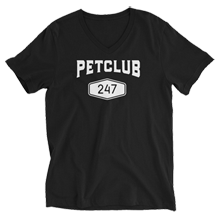 V-Neck Unisex T-Shirt with PetClub247 Logo